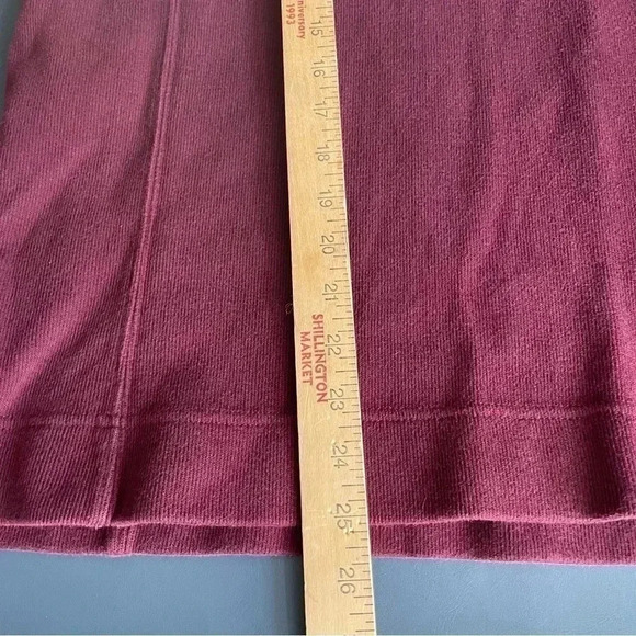 Eddie Bauer Men's Sweater Large Maroon Wine Quarter Zip Closure Long Sleeve - Picture 12 of 12